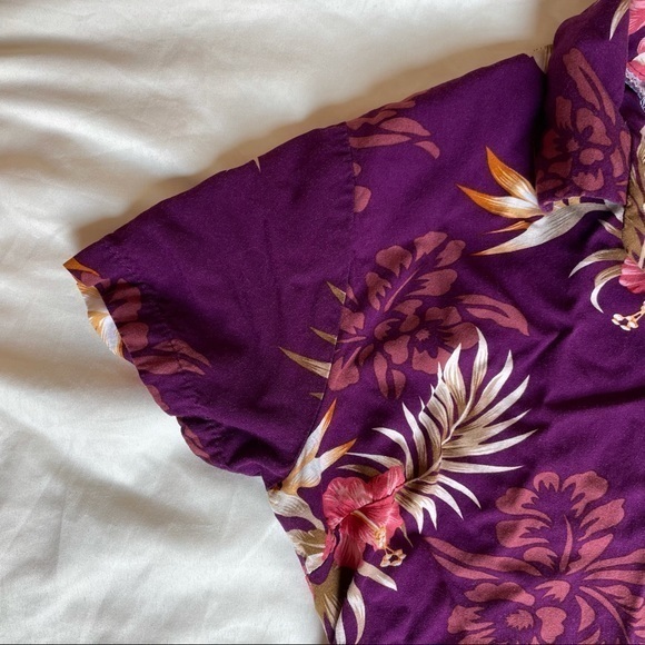 Two Palms Button Down Hawaiian Shirt EUC - Picture 5 of 5